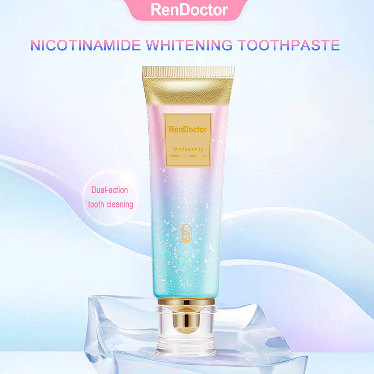 Niacinamide Whitening Toothpaste - Bright White Toothpaste Nicotinamide Remove Coffee Tea Stain Fresh Breath Quickly Foaming Effectively Relieve Tooth Allergy