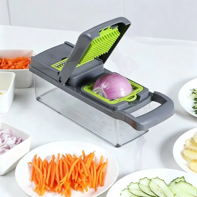 Multifunctional Portable Kitchen Chopper Vegetable Shredder Slicer, Potato Carrot Grater, Fruit Veggie Home Food Processor