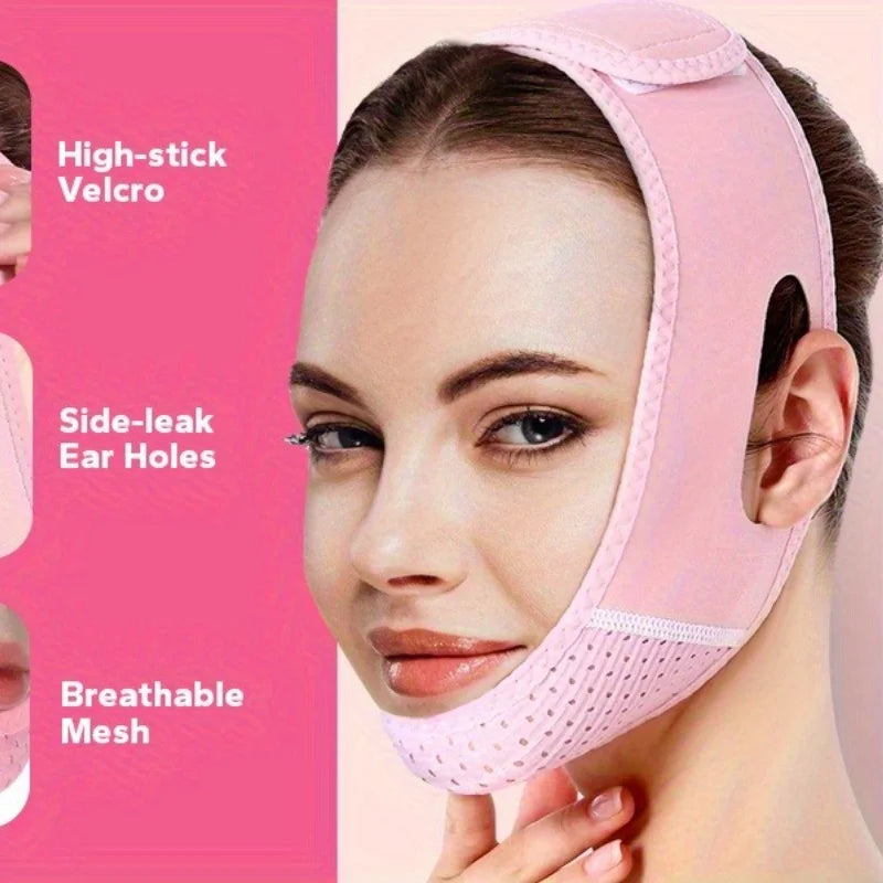 Reusable Face Strap, V Line Mask, Double Chin Reducer, Chin Up Patch, Chin Strap, V Shaped Belt, V Shaped Face Mask for Sagging